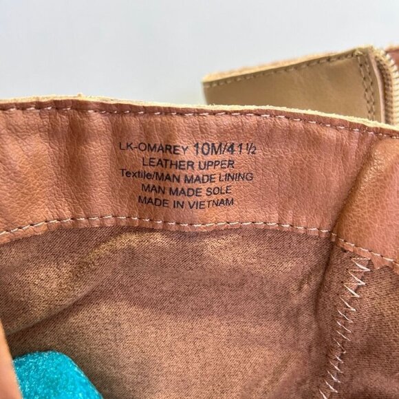 Lucky Brand Omarey Platform Boot Women's Size 10 in Tan Block Heel Inside Zip - Picture 11 of 16